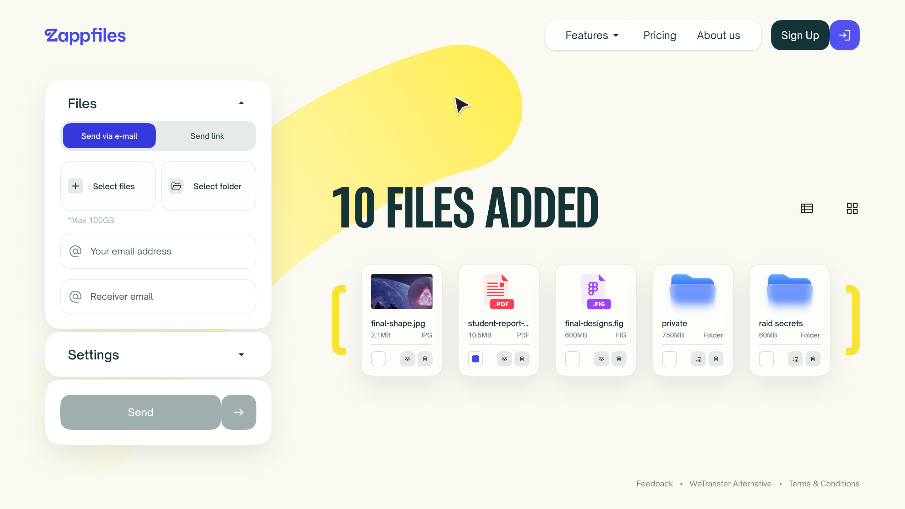 ZappFiles iOS app