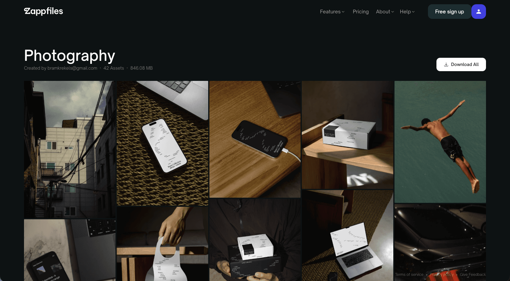 Masonry Dark template screenshot