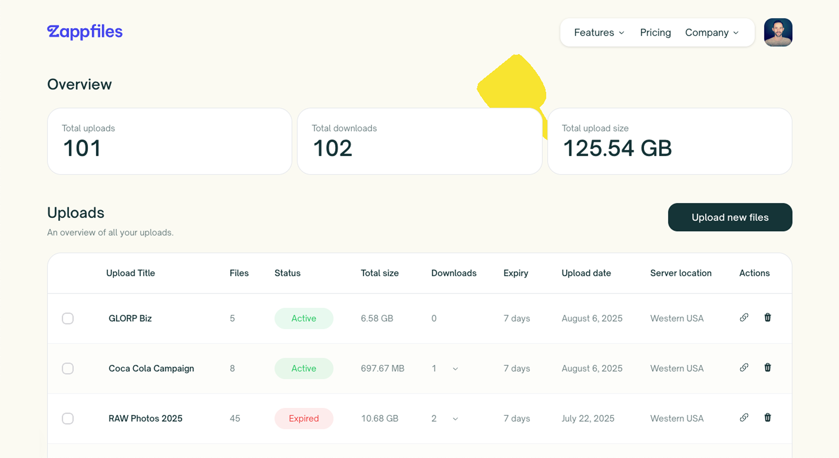 ZappFiles screenshot